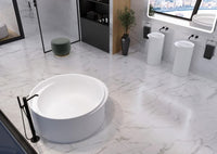 Crescent Round Mineral Stone Freestanding Bath