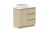 Glacier Hamper Trio Floor Mount Vanity