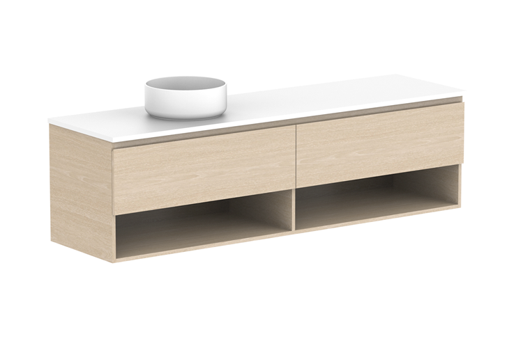 Glacier Shelf Slim Wall Hung Vanity