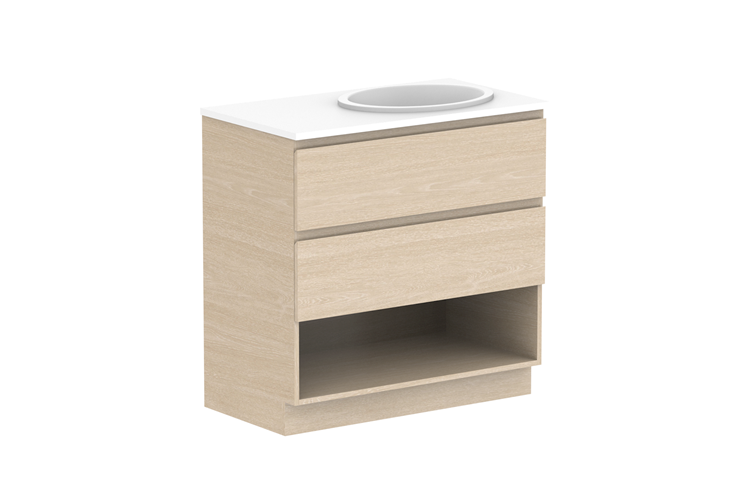 Glacier Shelf Twin Floor Mount Vanity