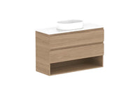 Glacier Ensuite Shelf Twin Vanity
