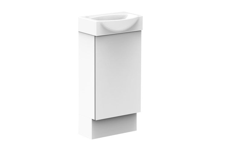 Tiny Semi-Recessed Floor Mount Vanity