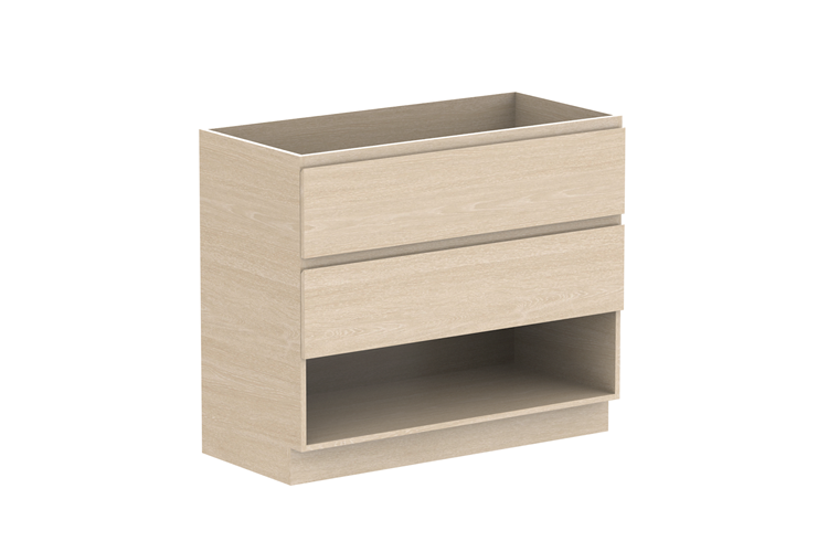 Glacier Shelf Twin Floor Mount Vanity
