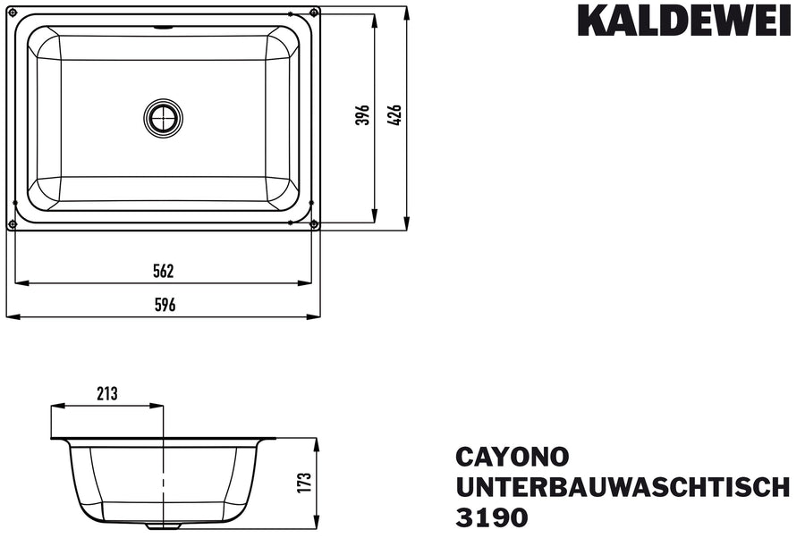 Cayono Undercounter Basin
