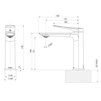 Kusabi Basin Mixer – Lead Free