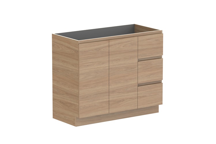 Glacier Door & Drawer Trio Floor Mount Vanity