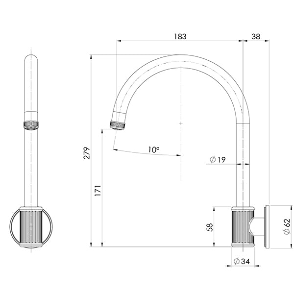 Wiltern Wall Sink Outlet