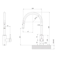 Sink Package 2 – Matte White Sink & Brushed Gold Mixer