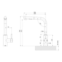 Sink Package 1 – Matte Black Sink & Stainless Steel Mixer