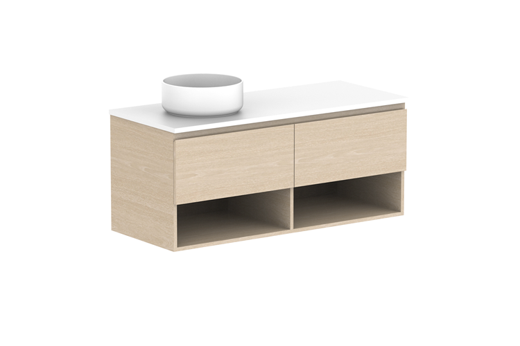 Glacier Shelf Slim Wall Hung Vanity