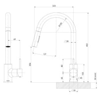 Pina Pull Out Sink Mixer - Lead Free