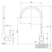 Pina 6 Star WELS Gooseneck Sink Mixer - Lead Free
