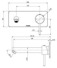 Pina Wall Basin/Bath Mixer Trim Kit Only - Lead Free