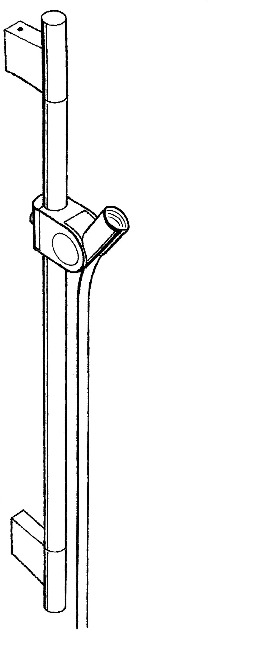 Uno Shower Bracket with Shower Hose