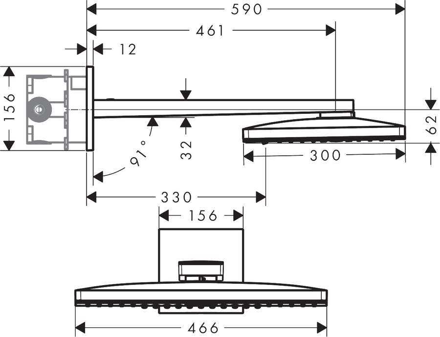 Rainmaker Select 460 EcoSmart+ Overhead Shower