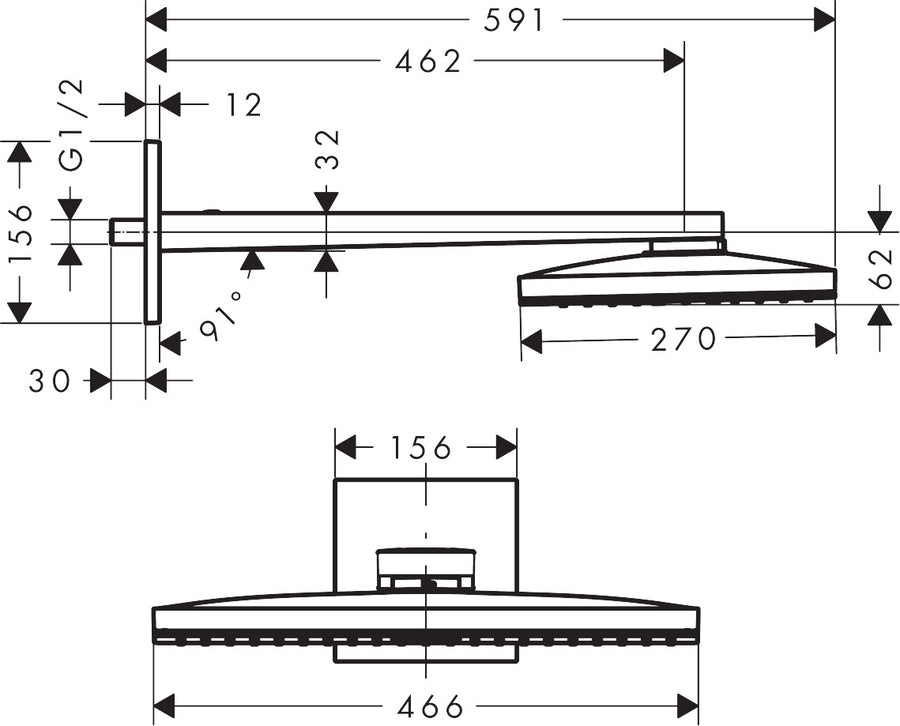 Rainmaker Select 460 EcoSmart+ Overhead Shower
