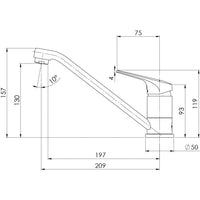 Ivy MKII 6 Star WELS Rating Swivel Sink Mixer - Lead Free