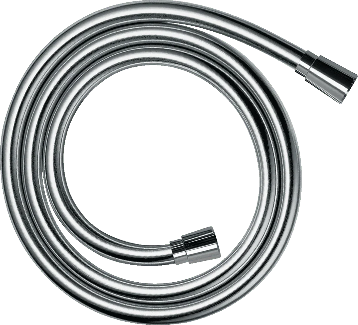 Metal effect shower hose 2.00 m with conical nuts