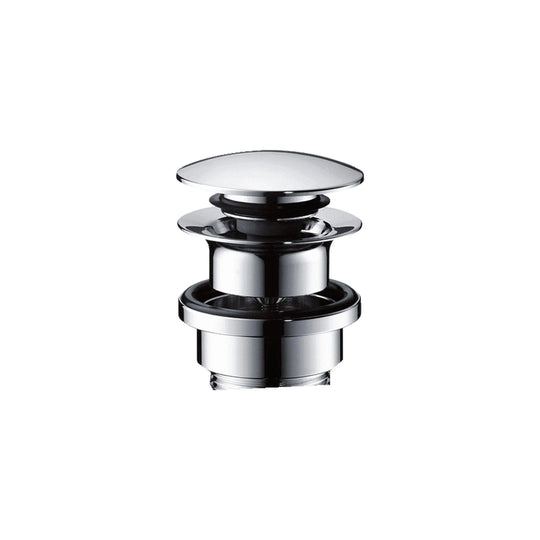 Waste set push-open for basin and bidet mixers