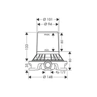 AX Basic set bath mixer floor standing