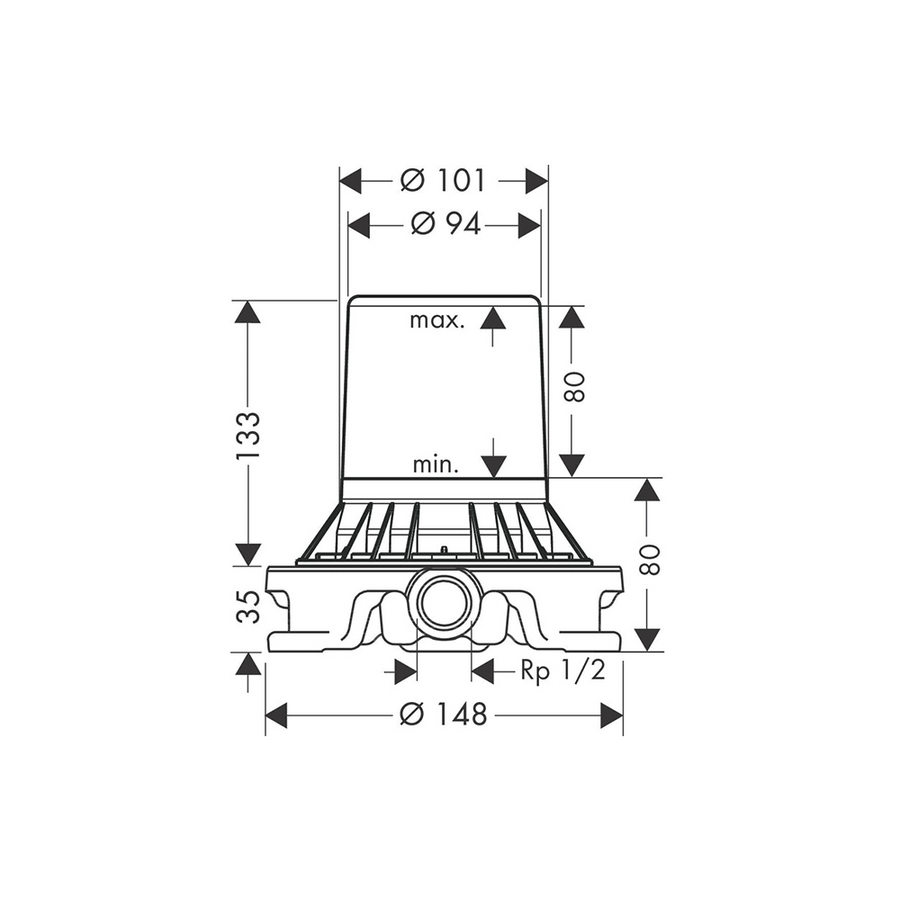 AX Basic set bath mixer floor standing