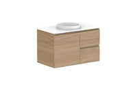 Glacier Door & Drawer Twin Wall Hung Vanity