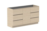 Glacier Hamper Trio Floor Mount Vanity