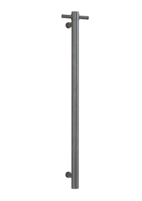 Straight/Round Heated Vertical Towel Bar with Optional Hook