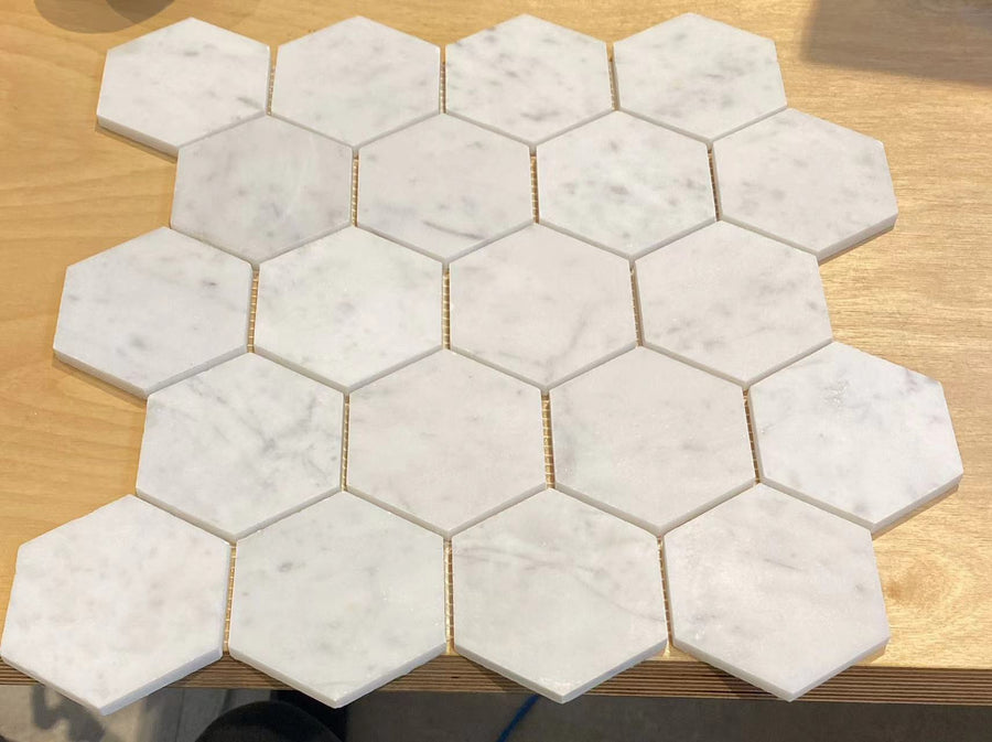 Bianco Carrara Honed Hexagon