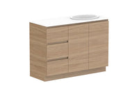 Glacier Door & Drawer Trio Floor Mount Vanity