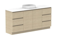 Glacier Hamper Trio Floor Mount Vanity