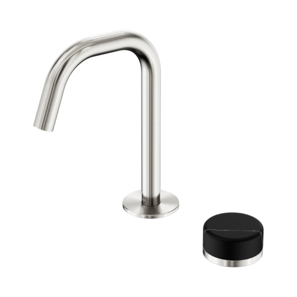 Serenity Progressive Basin Mixer Edge Spout With Marquina Black Handle