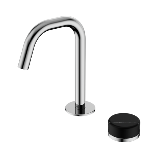Serenity Progressive Basin Mixer Edge Spout With Marquina Black Handle