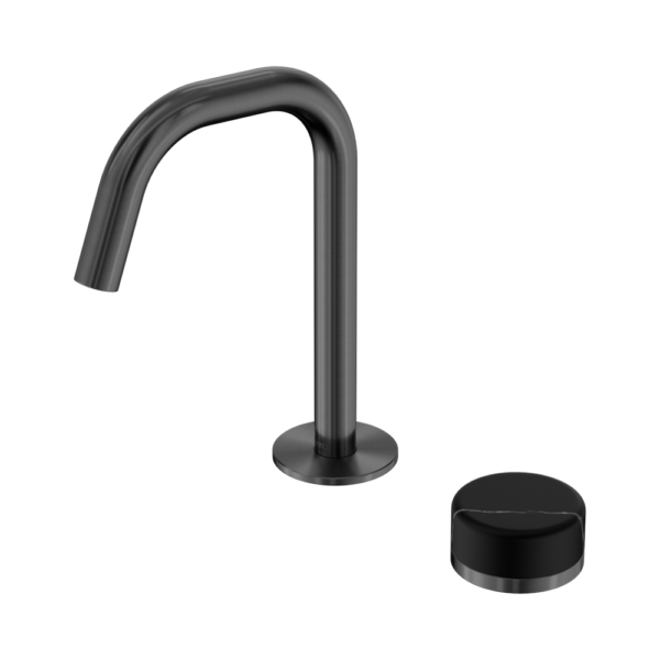 Serenity Progressive Basin Mixer Edge Spout With Marquina Black Handle