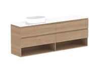 Glacier Ensuite Shelf Twin Vanity