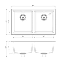 Sink Package 2 – Matte White Sink & Brushed Gold Mixer