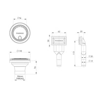 Sink Package 2 – Matte White Sink & Brushed Gold Mixer