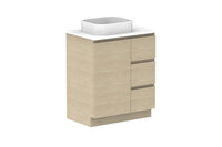 Glacier Hamper Trio Floor Mount Vanity