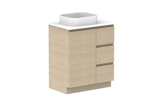 Glacier Hamper Trio Floor Mount Vanity