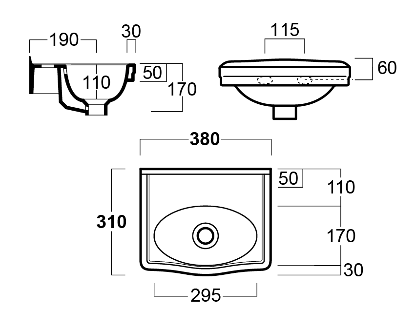 Claremont Wall Hung Basin