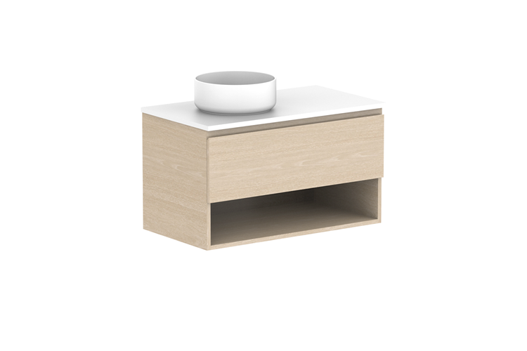 Glacier Shelf Slim Wall Hung Vanity