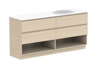 Glacier Shelf Twin Floor Mount Vanity