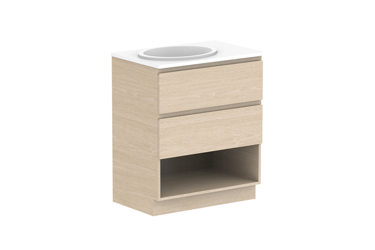 Glacier Shelf Twin Floor Mount Vanity