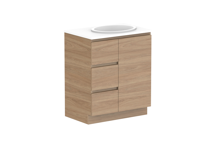 Glacier Door & Drawer Trio Floor Mount Vanity