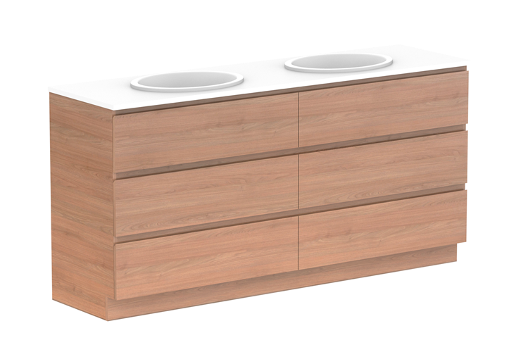 Glacier All Drawer Slim Floor Mount Vanity