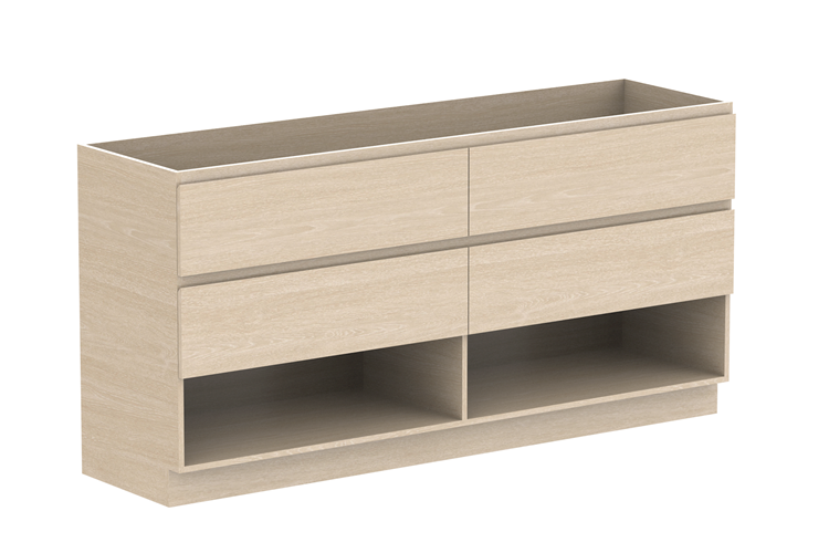 Glacier Shelf Twin Floor Mount Vanity