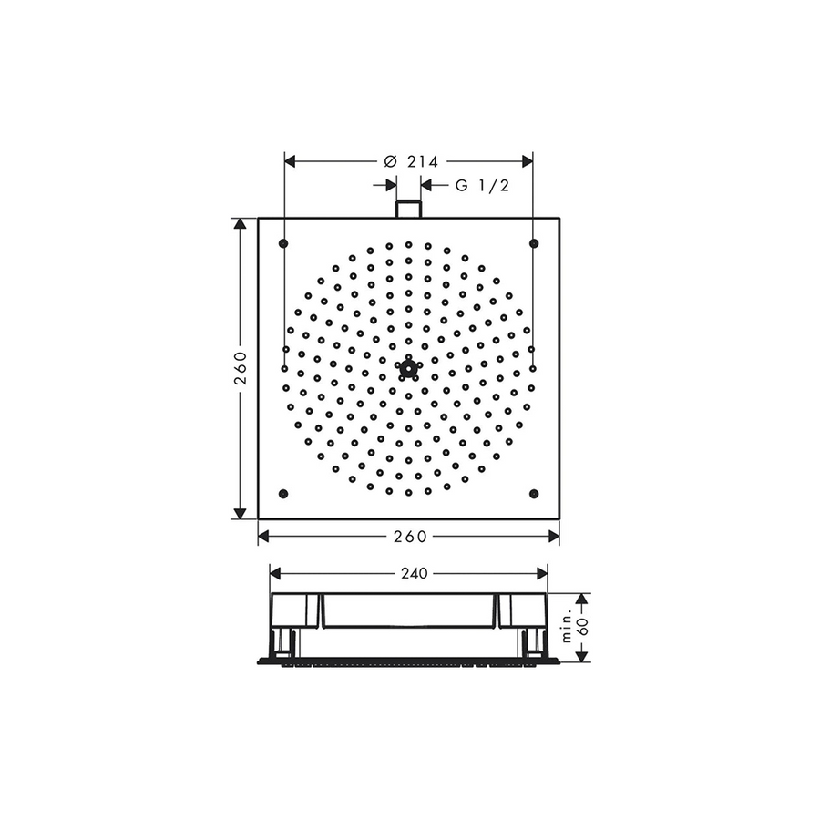 Raindance 260 Overhead Shower
