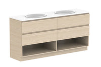 Glacier Shelf Twin Floor Mount Vanity