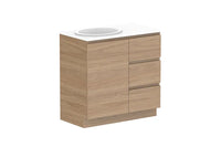 Glacier Door & Drawer Trio Floor Mount Vanity