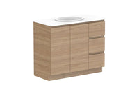Glacier Door & Drawer Trio Floor Mount Vanity
